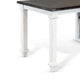 Zena Writing Desk Classic White Turned Legs 56’’ Rectangular Brown Top BM324772
