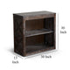 Sofi Small Bookcase X Cross Panels 2 Shelves Dark Brown Veneer BM324773