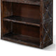 Sofi Bookcase X Cross Panels and 5 Open Shelves Dark Brown Veneer BM324774