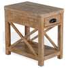 Rany Accent Table Drawer Shelf 22’’ Rectangular Top Light Brown BM324777