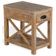 Rany Accent Table Drawer Shelf 22’’ Rectangular Top Light Brown BM324777