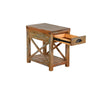 Rany Accent Table Drawer Shelf 22’’ Rectangular Top Light Brown BM324777