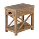 Rany Accent Table Drawer Shelf 22’’ Rectangular Top Light Brown BM324777