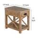 Rany Accent Table Drawer Shelf 22’’ Rectangular Top Light Brown BM324777