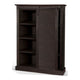 Cyna Bookcase Sliding Barn Door with 3 Shelves Dark Brown Wood 66’’ BM324780