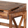Havi School Desk 28’’ Flip Top Storage X Base Rustic Light Brown BM324783