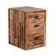 Havi File Cabinet, 3 Drawers, Black Cup Handles, Rustic Light Brown