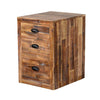 Havi File Cabinet 3 Drawers Black Cup Handles Rustic Light Brown BM324784