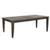 Flint Dining Table, 66-90" Rectangular Extendable, Brown Solid Wood