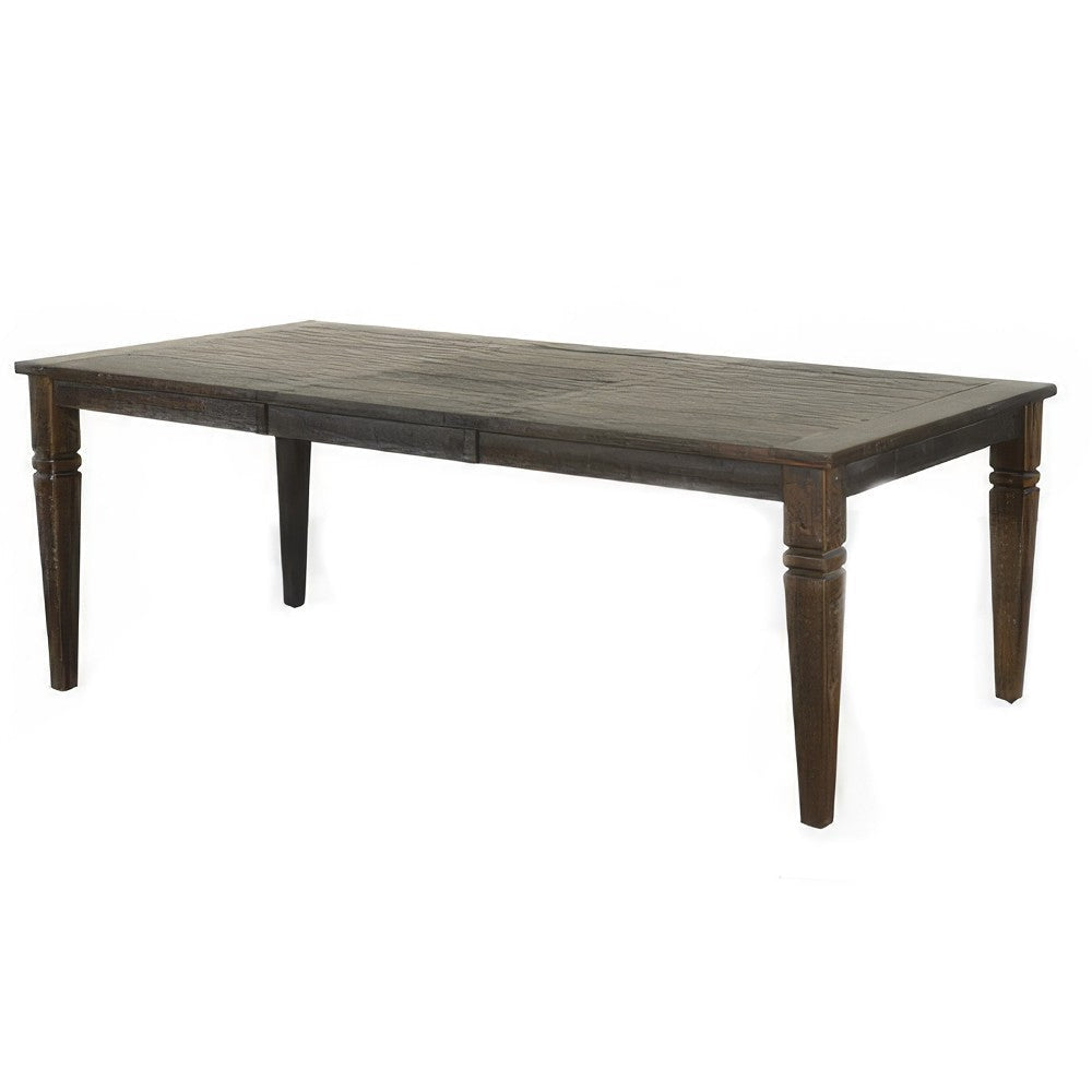 Flint Dining Table 66-90’’ Rectangular Extendable Brown Solid Wood BM324798
