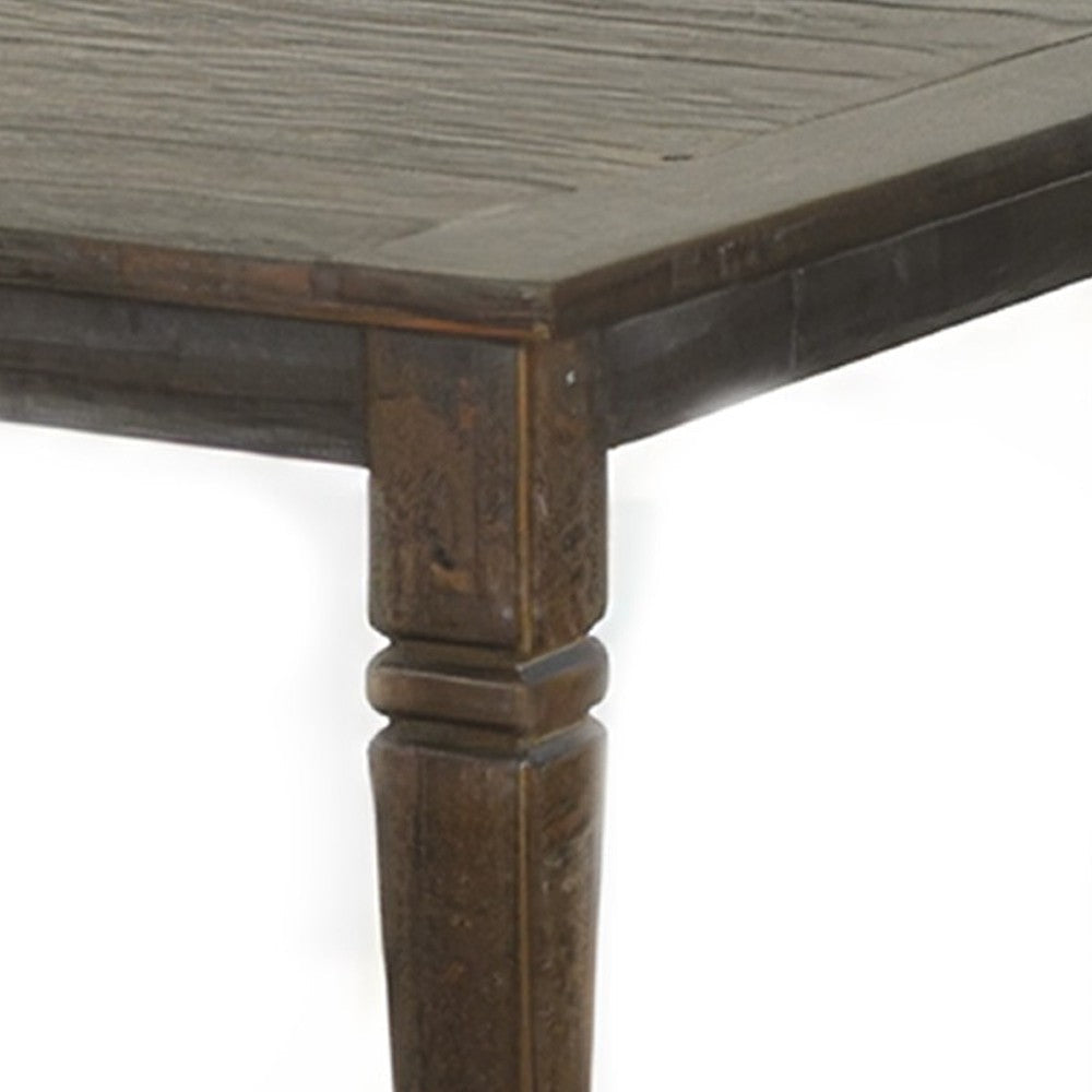 Flint Dining Table 66-90’’ Rectangular Extendable Brown Solid Wood BM324798