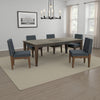 Flint Dining Table, 66-90" Rectangular Extendable, Brown Solid Wood