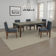 Flint Dining Table, 66-90" Rectangular Extendable, Brown Solid Wood