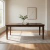 Flint Dining Table, 66-90" Rectangular Extendable, Brown Solid Wood