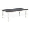 Orso Dining Table, White Mindi Wood, Rectangular Extendable 60-84"