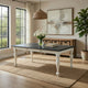 Orso Dining Table, White Mindi Wood, Rectangular Extendable 60-84"