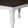 Barb Dining Table White Brown Mindi Mahogany Extendable 60-84’’ BM324800