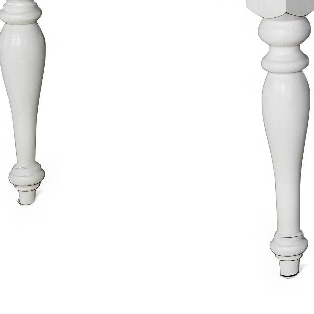 Barb Dining Table White Brown Mindi Mahogany Extendable 60-84’’ BM324800