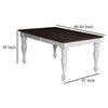Barb Dining Table White Brown Mindi Mahogany Extendable 60-84’’ BM324800