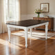 Barb Dining Table, White, Brown Mindi, Mahogany, Extendable 60-84"