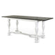 Orso Counter Height Narrow Dining Table 84’’ White Brown Mahogany Wood BM324802