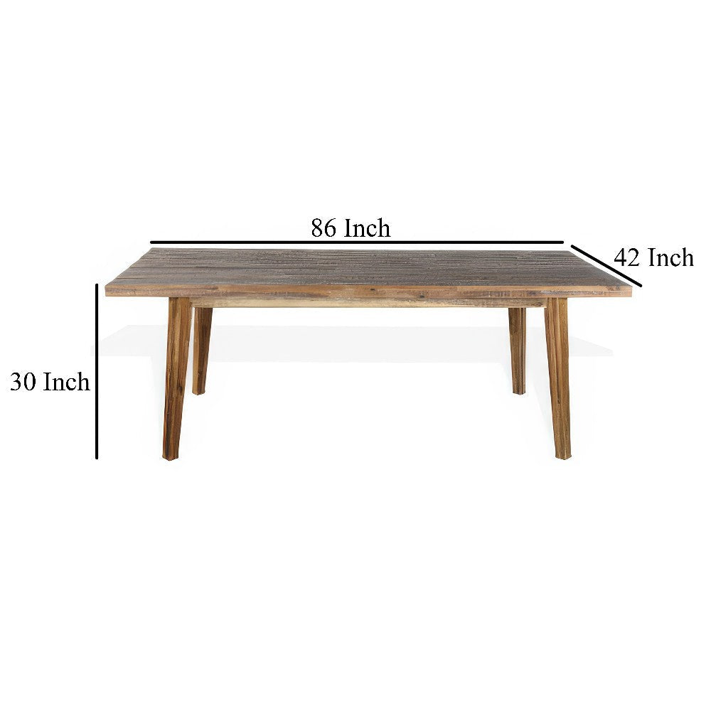 Kerry Dining Table Light Brown Acacia Wood Rectangular 86’’ Top BM324803