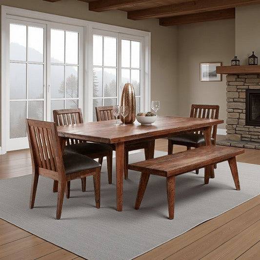 Kerry Dining Table, Light Brown Acacia Wood, Rectangular 86" Top