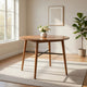 Amy Counter Height Dining Table, Orange Brown Natural Mindi Wood 48"