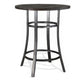 Flint Bar Height Table Round 42’’ Dark Brown Mahogany Wood and Metal BM324810