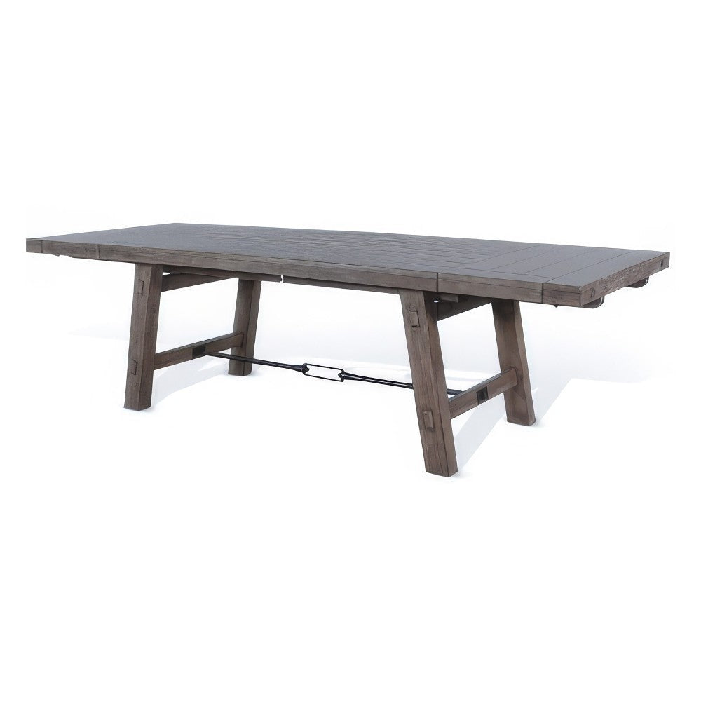 Yael Dining Table Light Brown Mahogany Wood Extendable 76-106’’ Top BM324812