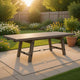 Yael Dining Table, Light Brown Mahogany Wood, Extendable 76-106" Top