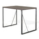 Zayle Counter Height Table Dark Brown Mahogany Wood Top Metal 47’’ BM324813