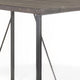 Zayle Counter Height Table Dark Brown Mahogany Wood Top Metal 47’’ BM324813