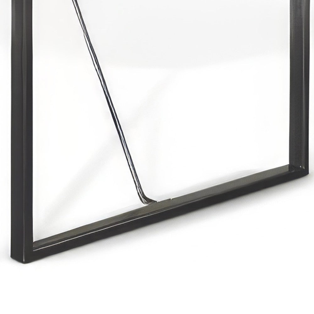 Zayle Counter Height Table Dark Brown Mahogany Wood Top Metal 47’’ BM324813