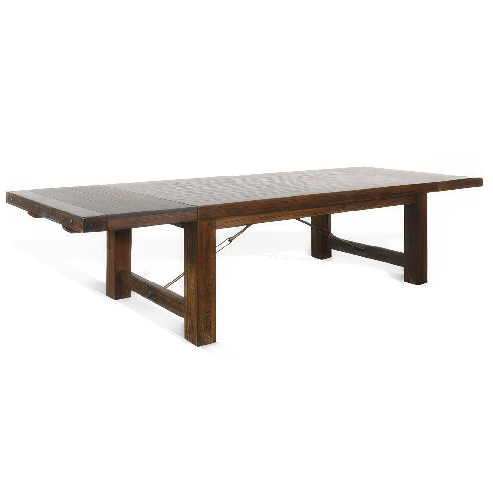 Reggie Dining Table, Brown Mahogany Rectangular Extendable 86-122"