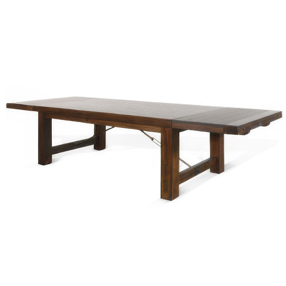 Reggie Dining Table, Brown Mahogany Rectangular Extendable 86-122"
