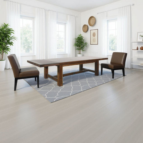 Reggie Dining Table, Brown Mahogany Rectangular Extendable 86-122"