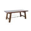 Reggie Dining Table, Turnbuckle Stretcher, 74" Brown Mahogany Wood