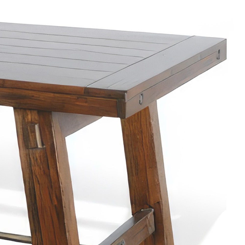 Reggie Dining Table Turnbuckle Stretcher 74’’ Brown Mahogany Wood BM324815
