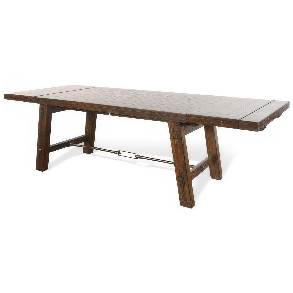 Reggie Extendable Table Brown Mahogany Wood Rectangular 76-106’’ Top BM324816