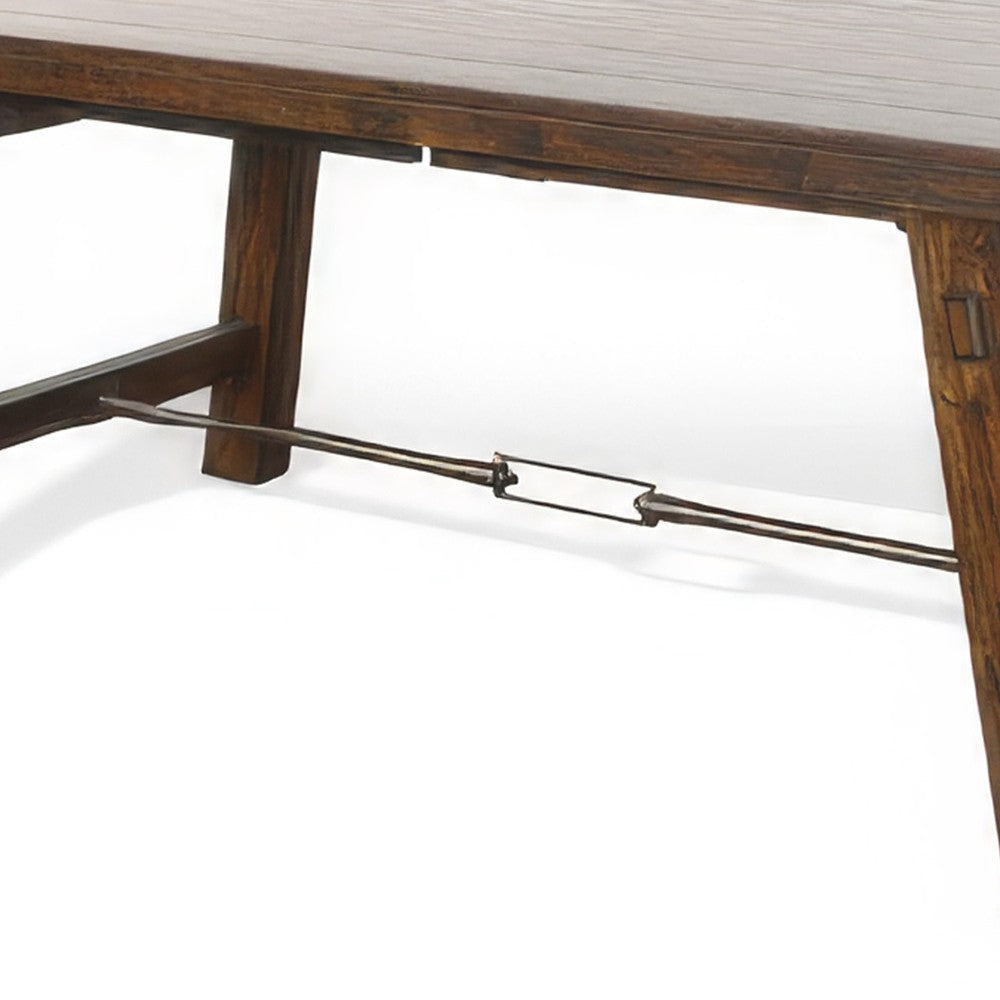 Reggie Extendable Table Brown Mahogany Wood Rectangular 76-106’’ Top BM324816
