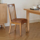 Marv Set of 2 Dining Chairs, Slat Back, Light Brown Microfiber, Mahogany Mindi