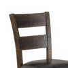 Flint Dining Chair Set of 2 Ladderback Dark Gray Fabric and Brown Mahogany BM324821