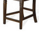 Flint Set of 2 Counter Stool Chairs Ladderback Black Dark Brown Mahogany Wood BM324822