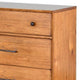 Amy Wide Dresser 6 Drawers Metal Handles 60’’ Orange Brown BM324841