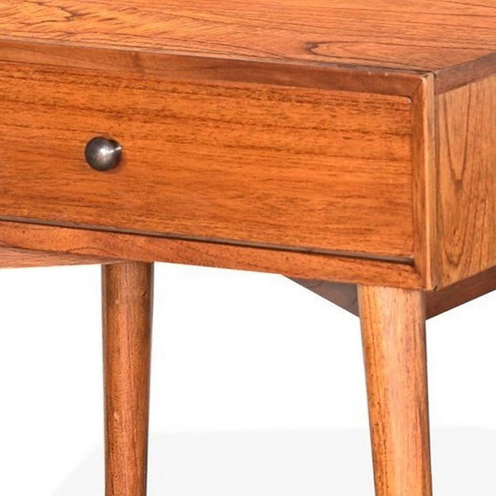 Amy Nightstand w Drawer Metal Handle 60’’ Orange Brown BM324842