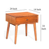 Amy Nightstand w Drawer Metal Handle 60’’ Orange Brown BM324842