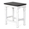 Orso Counter Height Stool Set of 2 White Dark Brown Mahogany Wood BM324844