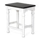Orso Counter Height Stool Set of 2 White Dark Brown Mahogany Wood BM324844