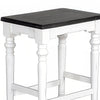 Orso Counter Height Stool Set of 2 White Dark Brown Mahogany Wood BM324844
